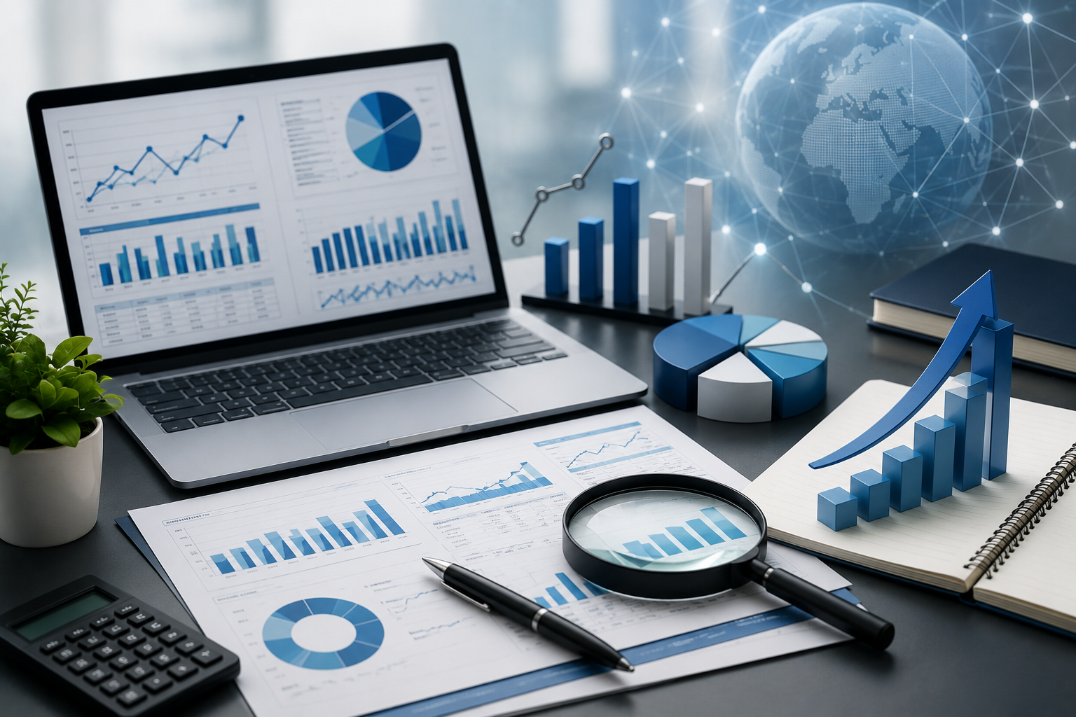 Financial dashboard and performance report review